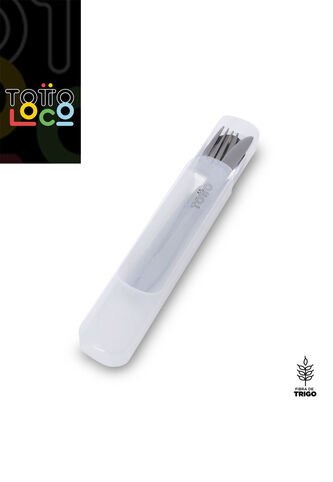 Juego De Cubiertos X 3 Spunt Blancos Totto