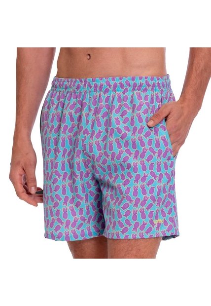 Pantaloneta Estampada Para Hombre Lown Azul