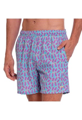 Pantaloneta Estampada Para Hombre Lown Azul