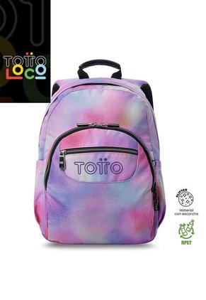 Morral Juvenil Porta PC 13" Gommas Glitter Rosado