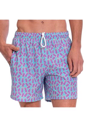 Pantaloneta Estampada Para Hombre Lown Azul