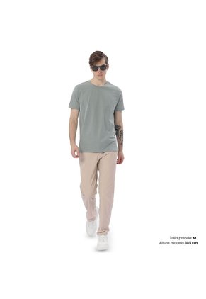 Camisa Para Hombre Unicolor Manne Manga Corta Verde