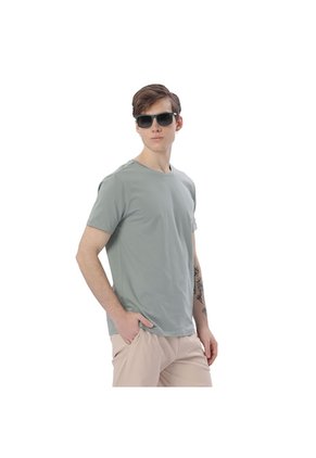 Camisa Para Hombre Unicolor Manne Manga Corta Verde