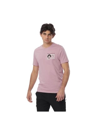 Camiseta Estampada Para Hombre Atena Manga Corta Rosada