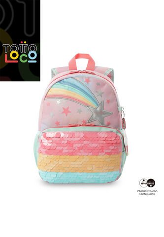 Morral Para Niña Rainbow Star Pequeño Rosado Totto