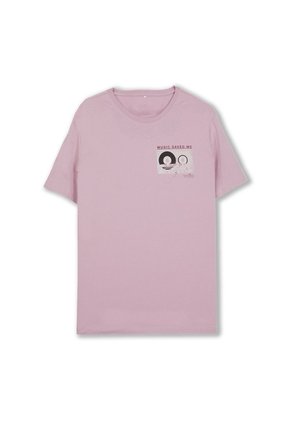 Camiseta Estampada Para Hombre Atena Manga Corta Rosada