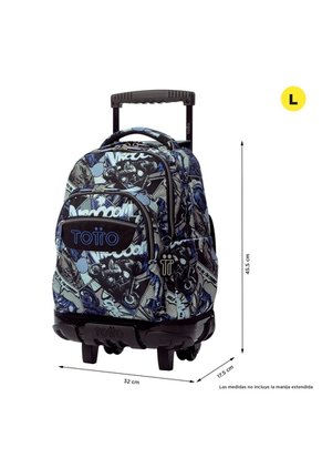 Morral Ruedas Niño Porta PC 15.4" Bomper Renglon Gris