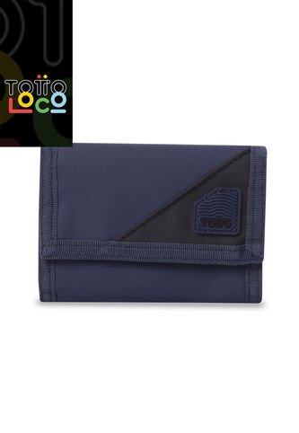 Billetera Para Hombre Contrast Can Con RFID Blocker Azul Totto