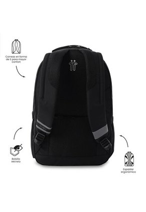 Morral Universitario Porta PC 15.4" Indo Negro Unisex