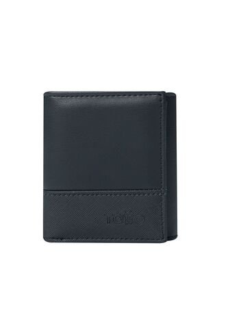Billetera Para Hombre Saffiano Aqi Negra Con RFID Blocker Totto
