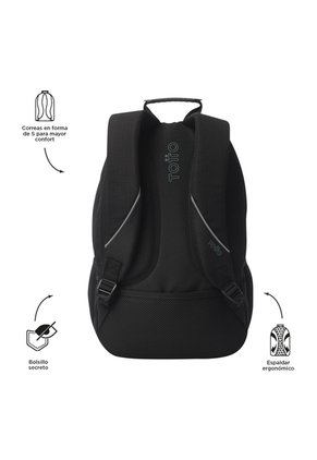 Morral Mochila Para Hombre Porta Pc Negro Cambri Totto