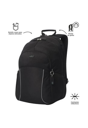 Morral Mochila Para Hombre Porta Pc Negro Cambri Totto