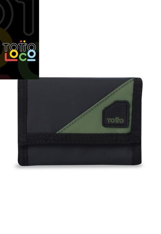 Billetera Para Hombre Contrast Can Con RFID Blocker Negra Totto