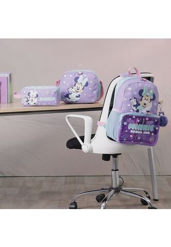 Combo Escolar Morral Minnie Mediano + Lonchera Y Cartuchera Totto