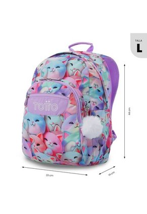 Morral Juvenil Porta PC 14" Acuarela Blanco