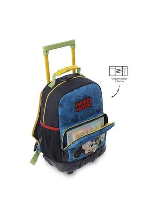 Maleta Para Niño Con Ruedas Mickey Mediano Azul