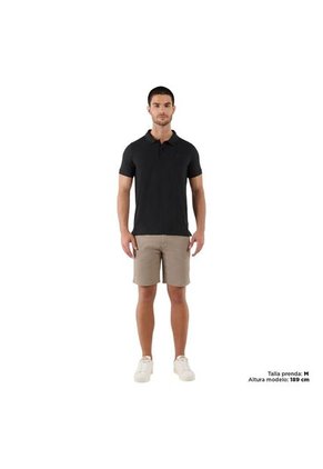 Camisa Polo Spencer Negra Hombre