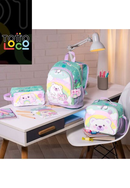 Combo Escolar Morral Little Magic + Lonchera Y Cartuchera