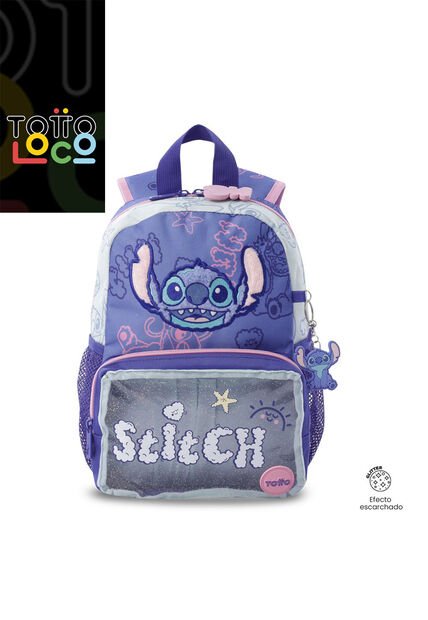 Morral Para Niña Stitch On The Beach Pequeña Azul