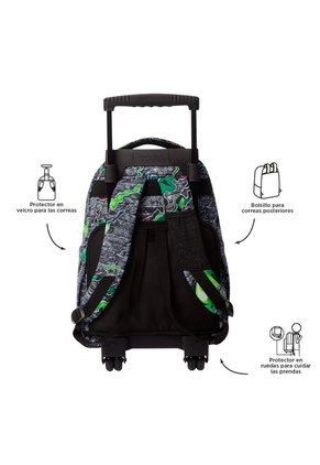 Morral Ruedas Niño Porta PC 15.4" Bomper Renglon Gris