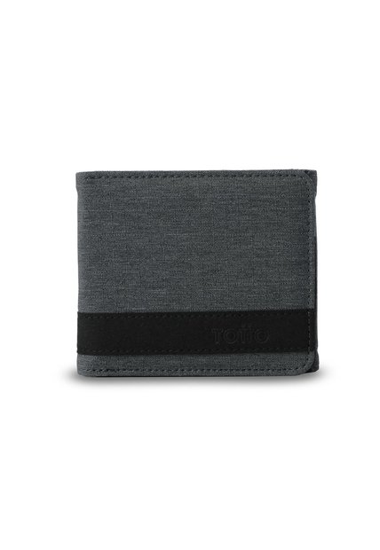 Billetera Hombre Lad Grande Con RFID Blocker Gris