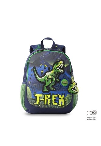 Morral Para Niño Digisaurio Mediano Color Azul Totto