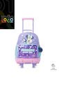 Morral Con Ruedas Niña Minnie Mediana Morada Con Corazones de Totto