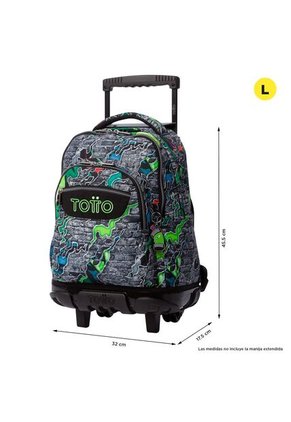 Morral Ruedas Niño Porta PC 15.4" Bomper Renglon Gris