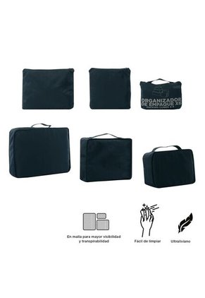 Organizador De Viaje Packing Cube X 6 Azul