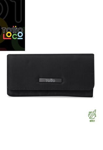 Billetera Para Mujer Adelaide 2 Con RFID Blocker Negra Totto