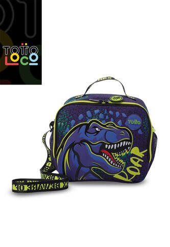 Lonchera Térmica Para Niño Dino Rock Grande Azul Totto
