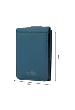 Billetera Dual Grande Con RFID Blocker Azul
