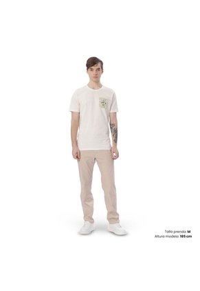 Camiseta Estampada Para Hombre Atena Manga Corta Blanca