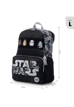 Morral Para Niño Star Wars Jedi Grande Negro