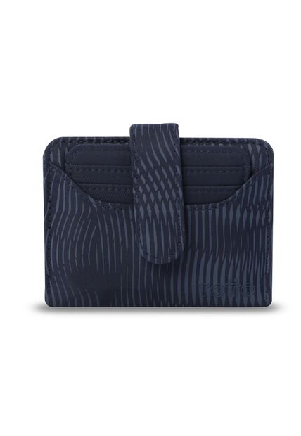 Billetera Para Mujer Texture Dull Con RFID Blocker Azul