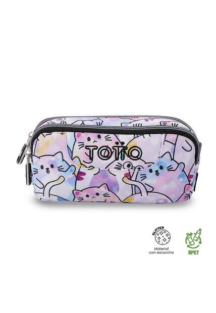 Cartuchera Multiuso Sobre Glitter Pequeña Rosada Mujer