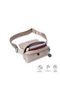 Riñonera Mujer Corneana Mediana Color Beige de Totto