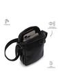 Bolso Para Hombre Indi Tipo Crossbody Pequeño Negro de Totto