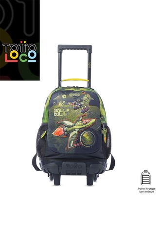 Maleta Para Niño Con Ruedas Explorer Ship Mediano Verde Totto