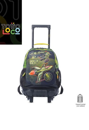 Maleta Para Niño Con Ruedas Explorer Ship Mediano Verde