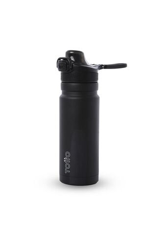 Termo Para Agua Con Tapa Intercambiable Flux 550 Ml Negro Totto