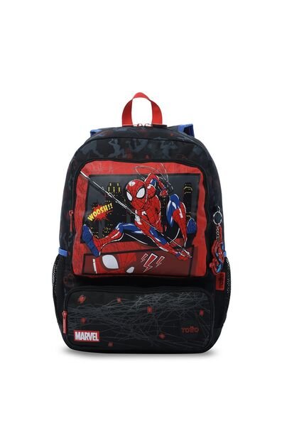 Morral Para Niño Spiderman Hero Grande Negro