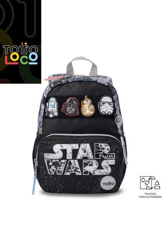 Morral Para Niño Star Wars Jedi Pequeño Negro Totto