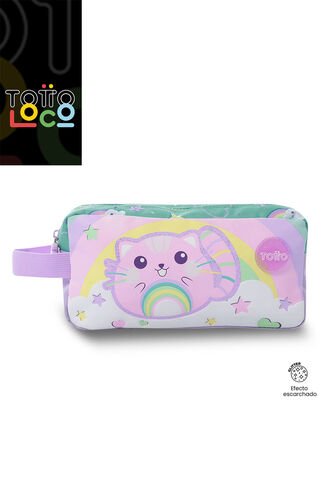 Cartuchera Escolar Grande Para Niña 2 Cuerpos Little Magic Azul Totto