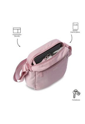 Bolso Para Mujer Vic Tipo Crossbody Pequeño Rosado