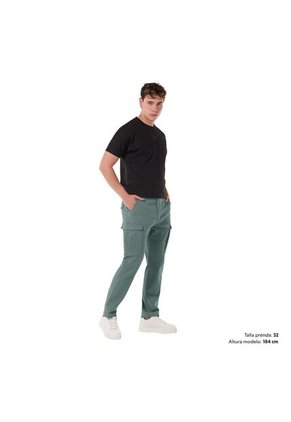 Pantalón Cargo Para Hombre Congoll Verde