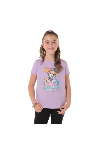 Camiseta Para Niña Paw Patrol Roar Some Rescue Morada