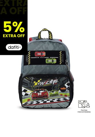 Morral Para Niño Grand Prix Mediano Gris Totto