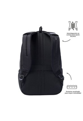 Morral Universitario Porta PC 16" Comfort Negro Mujer Ergonómico  +  Anti Impacto