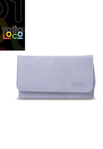 Billetera Para Mujer Texture Var Con RFID Blocker Morada Totto